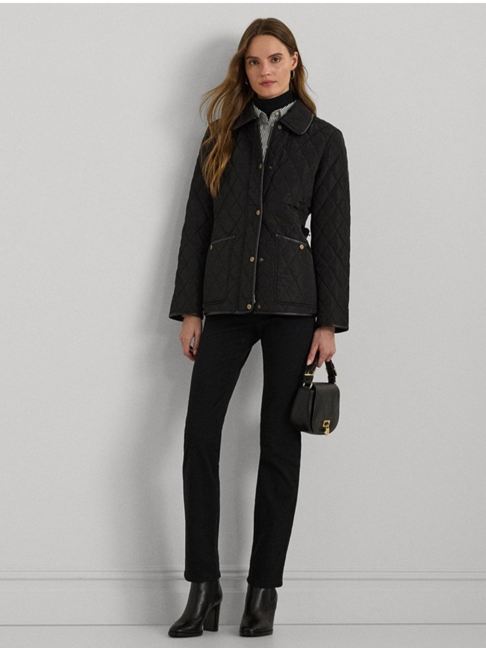 Ralph Lauren Women's Quilted Velboa Lined Coat NWT